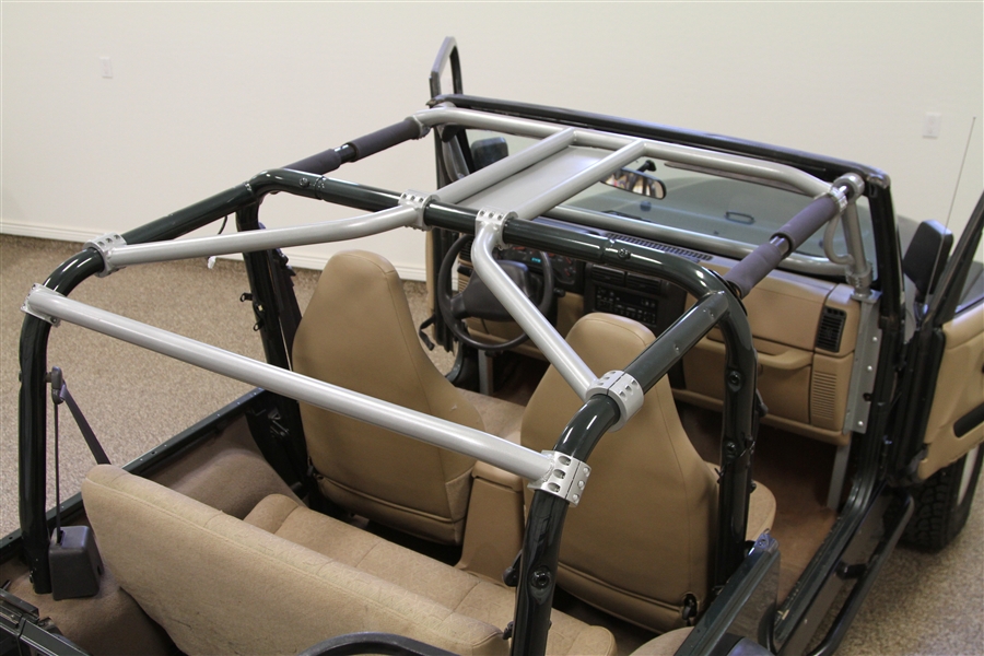 Rock Hard 4x4™ Rear Overhead Angle Bars for Jeep Wrangler TJ and  Unlimited LJ with Sound Pods 2003 - 2006 [RH-1001-F]