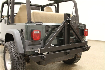 Rock Hard 4x4&#8482; Patriot Series Rear Bumper with Tire Carrier for Jeep Wrangler TJ, LJ, YJ and CJ 1976 - 2006 [RH-2001-C]