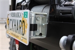 Rock Hard 4x4&#8482; Roller Fairlead License Plate Mount w/ Cable Lanyard [RH-4006-F]