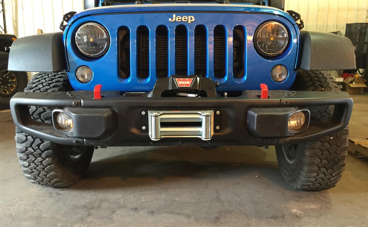 Patriot Series Winch Plate for 10A/Hard Rock Edition/Recon Front Bumper for Jeep  Wrangler JK 2/4DR 2007 - 2018 [RH-5017]