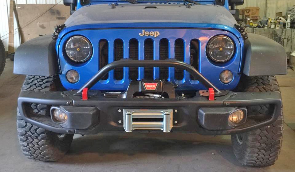 Rock Hard 4x4™ Grille Guard and Light Mount Hoop for  10A/HardRock/Recon Edition Jeep Wrangler JK 2/4DR 2007 - 2018 [RH-5019]