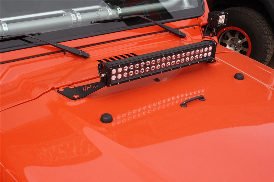 Jeep Wrangler TJ Paramount Automotive 51-0468 Black 20 Hood LED Bar Mounting Kit 