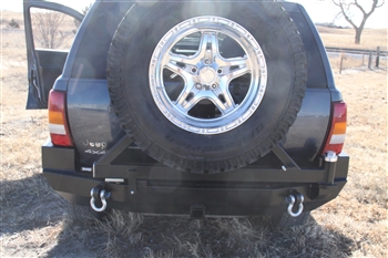 Rock Hard 4x4&#8482; Patriot Series Rear Bumper w/ Tire Carrier for Jeep Grand Cherokee WJ 1998 - 2004 [RH-7050]