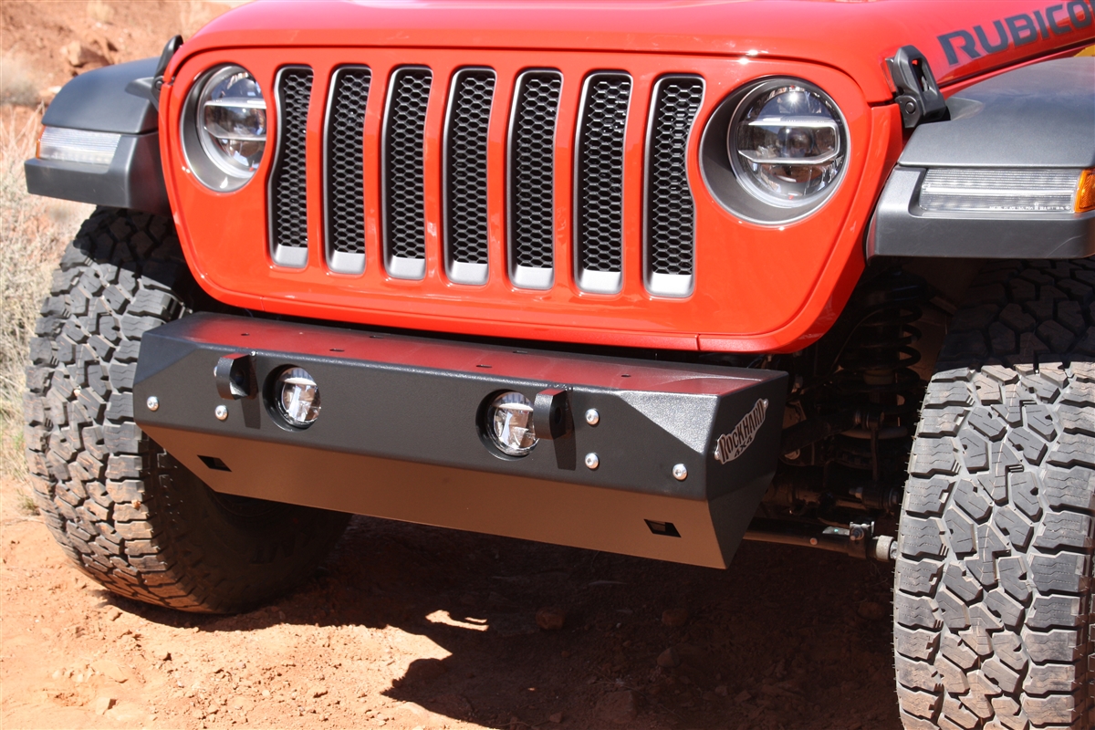 Rock Hard 4x4&#8482; Aluminum Patriot Series Grille Width Front Bumper for Jeep Wrangler JL and Gladiator JT2018 - Current [RH-90240]