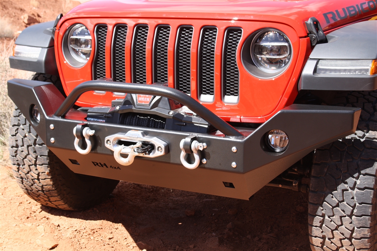 Rock Hard 4x4™ Patriot Series Full Width Front Bumper w/ Lowered Winch  Plate for Jeep Wrangler JL and Gladiator JT 2018 - Current [RH-90211]