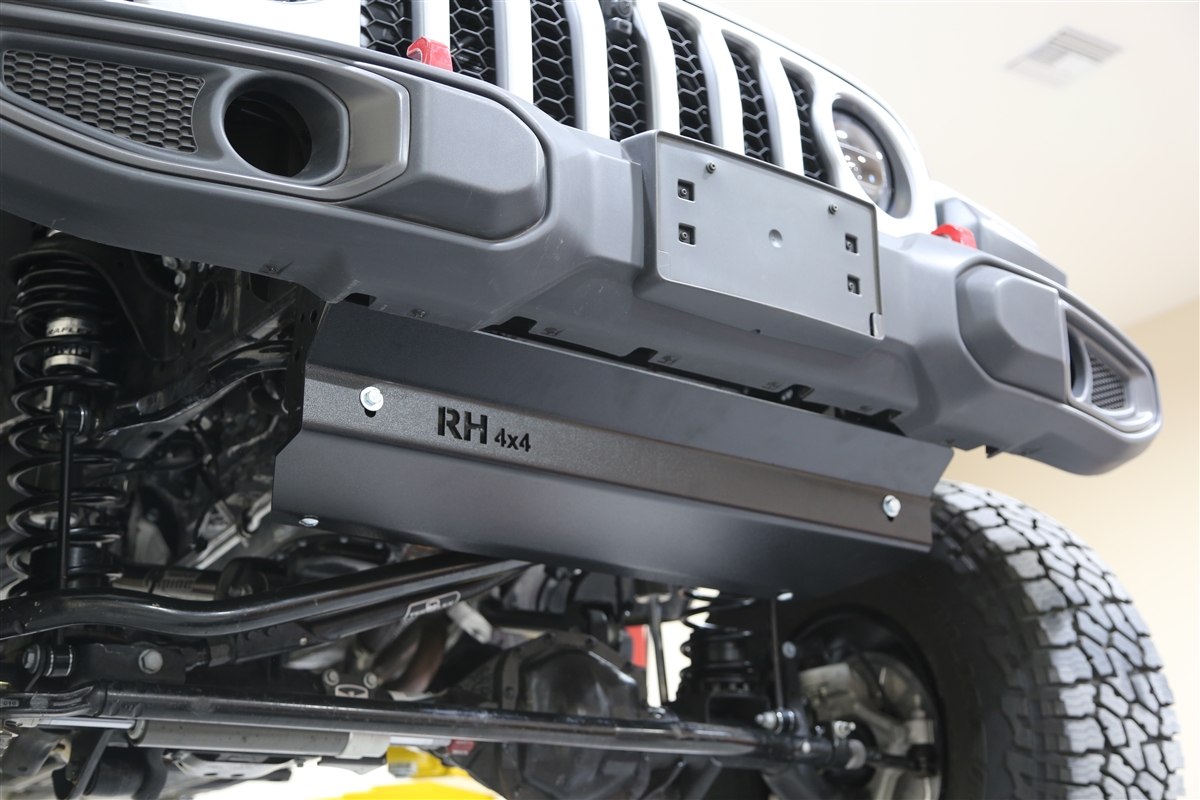 Rock Hard 4x4™ Sway Bar Motor Skid Plate for OEM Plastic Bumper Jeep