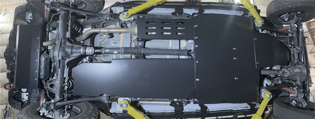 Rock Hard 4x4™ Aluminum Complete Bellypan Skid Plate System with Dual  Crossmembers for EcoDiesel Jeep