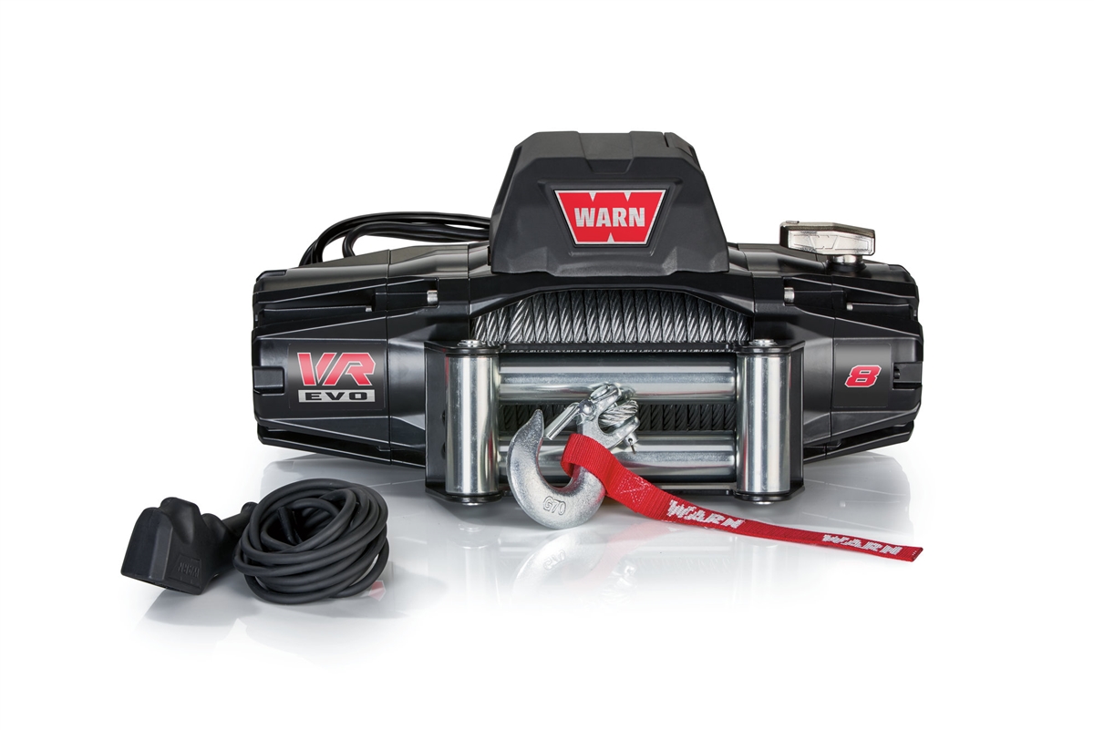 WARN&#8482; VR EVO 8000 8,000LB Jeep Recovery Winch with Steel Cable and Roller Fairlead [WARN-103250]